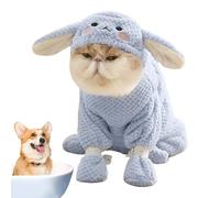 Dog Towel Robe - Quick-Dry Absorbent Puppy Towel With Foot Strap Zipper Design | Cat Apparel & Accessories For Small Pet, Birthdays, Anniversaries