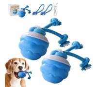 Dog Toy, 3-Speed Interactive Ball with Erratic Movement, Automatic Play Modes for Small Medium Large Dogs, Chew-Resistant Mental Stimulation Toy to Reduce Boredom & Anxiety (2pcs Blue)