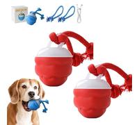 Dog Toy, 3-Speed Interactive Ball with Erratic Movement, Automatic Play Modes for Small Medium Large Dogs, Chew-Resistant Mental Stimulation Toy to Reduce Boredom & Anxiety (2pcs Red)