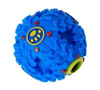 Dog Toy Ball - Denta Fun Pawcia Giggles | Interactive Chew Ball Feeder - Non-Stick Material Treat Ball Blue Black Size 7.5 10.5 12 cm Activity Training Snack
