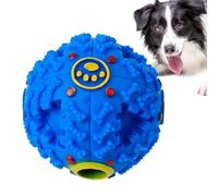 Dog Toy Ball - Denta Fun Pawcia Giggles | Interactive Chew Ball Feeder - Non-Stick Material Treat Ball Blue Black Size 7.5 10.5 12 cm Activity Training Snack