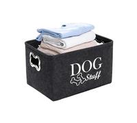 Dog Toy Basket - Pet Storage Bin, 38x27x25cm Felt Container | Cat Accessories Organizer, Handle Box, Home Decoration, Puppy Supplies, Large Tote, Indoor Outdoor Use, Toy Holder, Animal Stuff