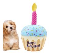 Dog Toy Birthday Cake Plush - Happy Birthday Cake Fabric Dog Toy - Resistant Cute Party Decoration Puppy Pet Photo Props Photo Show Festive Bite Resistant