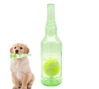 Dog Toy Bottle - Interactive Floating Squeaky Toy | Dog Training Toy with Squeaky Animal Accessories, Teething Tennis Bottle with Tennis Ball Inside for Small Medium Dogs