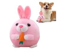 Dog Toy - Bouncing Puppy Ball Plush Covered Squeaky Toy, Interactive Game Enrichment, Chew Companion, Addictive Pet Toy, Puppy Entertainment for Indoor Home Play Fun