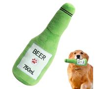 Dog Toy Bundle - Bite-Resistant Squeaky Plush, Beer Shape Chattering Chew, Interactive Puppy Plaything, Soft Stuffed Activity Item Designed To Keep Dogs Engaged During Exercise And Home Play