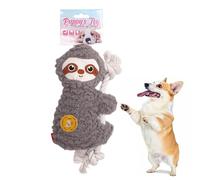 Dog Toy - Chomp Champ Dog Toy & Linen Safari Companions, Self-entertaining, Relieves Boredom, Helps with Teething, Durable and Chew-resistant Plush Toys for Medium To Large Dogs (Sloth B)