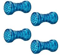 dog toy， Dog Toys Resistant Bite Resistant Pet Toy Toothbrush Bone Toy Interactive Puppy Toy Dog Bone Rubber 4Pcs Blue S(Blue S)