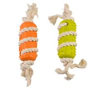 Dog toy Duvoplus stick en caoutchouc avec coton Bambou/Riz