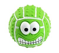 Dog Toy Latex Face Ball Toy for Creaking Dogs Latex Dog Balls Smiling Face Funny Inflatable Chew Balls Puppy Toy