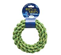 Happy Pet Dog Toy Nuts 4 Knots Rope Ring - Durable, Interactive - Purple 20cm Small
