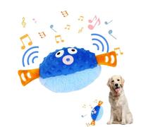 Dog Toy Plush Moving Dog Ball, Automatic Moving Plush Dog Ball, Talking and Repeating Dog Toy, USB Rechargeable, Interactive Dog Toy, Plush Ball (A)