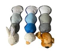 DOG TOY PLUSH SQUEKY TRIMMED LONG BODY 3 DESIGNS DOG RABBIT DUCK 1 PIECE RANDOM SENT