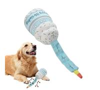 Dog Toy Plush with Automatic Feeder Puppy Chew Toy Cake Mould - Puzzle with Sound Realistic Soft Interactive for Chewers Teething at Home Park Training Garden Outdoor