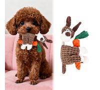 Dog Toy Plushies,Indestructible Dog Toys Durable Dogs Chew Toys Interactive Squeaky,Dogs Toys Soft Plush Cat Companion for Heavy Chewers Indoor Pups Teething Birthday,Kawaii Present for Pet (Brown)