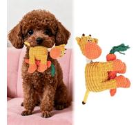Dog Toy Plushies,Indestructible Dog Toys Durable Dogs Chew Toys Interactive Squeaky,Dogs Toys Soft Plush Cat Companion for Heavy Chewers Indoor Pups Teething Birthday,Kawaii Present for Pet (Orange)