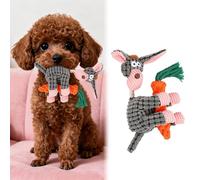 Dog Toy Plushies,Indestructible Dog Toys Durable Dogs Chew Toys Interactive Squeaky,Dogs Toys Soft Plush Cat Companion for Heavy Chewers Indoor Pups Teething Birthday,Kawaii Present for Pet (Grey)