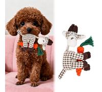 Dog Toy Plushies,Indestructible Dog Toys Durable Dogs Chew Toys Interactive Squeaky,Dogs Toys Soft Plush Cat Companion for Heavy Chewers Indoor Pups Teething Birthday,Kawaii Present for Pet (White)