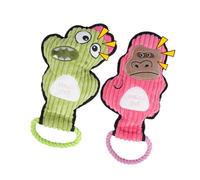 Dog Toy Set for Interactive Indoor Play, A | Rope Loop Tug Design, Crinkle Sound Enrichment, Soft Two Piece Pack
