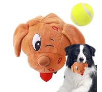 Dog Toy Set - Squeaky Plush Toys with Tennis Ball and Noppenball | Interactive Stinging Toys for and Occupation | Soft Cake Stuff - Puppies, Can
