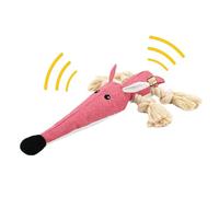 Dog Toy Squeaky Plush Dog Foam | Soundy Sound Animal Shape Bite Resistant Rope | Interactive Plush Dog, Anxious and Soothing Animal, Behavioral Training