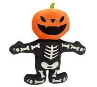 Dog Toy Squeaky | Pumpkin Skeleton Puppy Teething Toys - Soft Funny Interactive Plush for Puppy Training Kennel Crate Indoor Outdoor Backyard Park Halloween