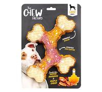 Dog Toy, Tough Nylon Cross Bone Toy, Durable TPR Bacon & Maple Syrup Scented Dental Chew Toy for Medium Large Breed Dogs
