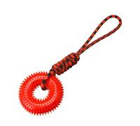 Dog Toy Trinting - Textured Teeth Ring with Resistant Rope, Sound Chewing Toy for Curious Puppies, Interactive Anti-Stress Ring, Chew Toy to Relieve Boredom