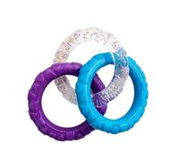 Dog Toy Tug Of War Ring Interactive Teeth Inding Training For Small To Large Dogs Teddy Golden Retriever Pet Supplies(Three-ring blue-purple)