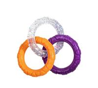 Dog Toy Tug Of War Ring Interactive Teeth Inding Training For Small To Large Dogs Teddy Golden Retriever Pet Supplies(Three-ring orange-purple)