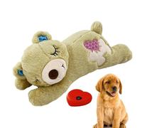 Dog Toy With Real Feel Heartbeat - Washable Plush Bear Companion For Puppies New Home Adjustment | Behavioral Aid For Crying Barking Loneliness Stress Reduction Crate Training Sleeping