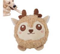 Dog Toy with Squeaker - Interactive Cute Animal Shaped Dog Ball - Soothing Chew Toy for Puppies, for Tug of War, Teeth Training, Aggressive Chew Movement and Outdoor Entertainment