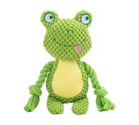 Dog Toy with Squeaker,Pet Teething Rope Doll | Cute Pet Squeaky Chewing Rope Doll for Tug-of-War, Teething, Training, Aggressive Chewers, Exercise, Outdoor Entertainment