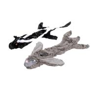 Dog Toy with Squeakers, Set of Unstuffed Rabbit and Skunk, Flat Stuffing Free Soft Chew Toy for Small Medium and Large Dogs, Fetch, Training, Interactive Play, 21 Inch