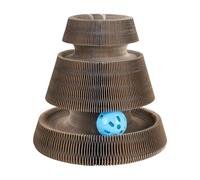 Dog Toys' Adorable Kitty Curls Scratcher Interactive & Foldable Cardboard Toy With Ideal For Indoor From Pet Shop Dog Indestructible Toys (A, 18. 4X14cm)