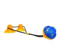 Dog Toys Dog Rope Ball Pull Toy with Double Suction Cup Multifunctional Interactive Dog Tug of War Toy, Pet Aggressive Chewers with Teeth Cleaning