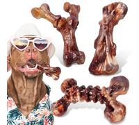 Dog Toys for Aggressive Chewers- 3 Pack Indestructible Dogs Toy for Medium Large Breed, Bacon Flavor Tough Durable Interactive Chew Toys to Keep Them Busy, Dog Birthday Gift