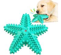 Dog Toys for Aggressive Chewers, Dog Teething Cleaning Toothbrush Toy, Durable Squeaky Interactive Starfish Puppy Toys for Small Medium Large Breed