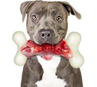 Dog Toys for Aggressive Chewers, Indestructible Dog Toys for Large Dogs, Real Bacon Flavored, Dog Bones for Medium/Large Breed Dogs, Dog Chew Toys to Keep Them Busy