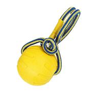 Dog Toys - Indestructible Chewing Training Ball With Handle | Interactive Dog Ball With grab-tabs | Chew Toys With Bells | Pet Toy Ringing For Boredom | Cute Plush Toy | Pet Toys For