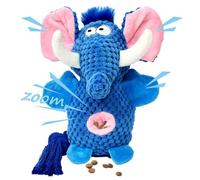 Dog Toys Puppy Toys Cute Pet Toys Squeaky Elephant Dog Toy with Crinkle Paper Plush Dog Stuffed Animals Chew Toy with Cotton Rope Dog Toys to Keep Them Busy for Small Medium Large Dogs (Blue)
