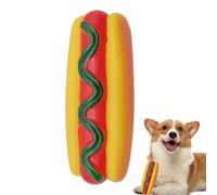Dog Toys to Keep Them Busy - Interactive Hot Dog, Vocal Bite Toy | Tough Chewing Activity Plaything, Durable Entertainment Treat for Small Medium Large Breed Dogs Indoor Outdoor Training Fun