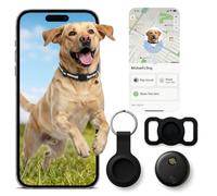 Dog Tracker, GPS Tracker for Dogs with Real-Time Location Tracking, No Monthly Fee or SIM, IP68 Waterproof Mini Pet Finder, 365-Day Battery, Stay Connected & Worry Less, iOS Only (Black)