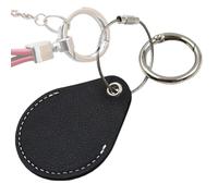 Dog Tracker Holder, PU Leather Ring Holder, Protective Tracker Cover with Metal Ring Lock, Item Finder, Accessories for Pets, Cats, Dogs