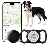 Dog Tracker with QR Code Smart Pet Tracker for Collar No Monthly Fee Pet Location Tracker with Holder Anti-Lost Device for Pets Compatible with Apple Find My iOS Only Dog Trackers