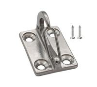 Dog Traction Rope Hook - Pet Laesh Mount, Heavy Duty Wall-Mounted Rope Holder | Stainless Steel Secure Parking Hook, Large & Small Pets Tether Anch0r for Indoor Home Outdoor Yard Porch Garage