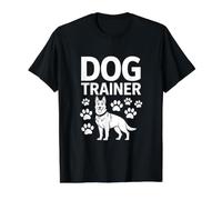 Dog Trainer Dedicated Canine Pawprints Value Graphic T-Shirt, Men, Black, L