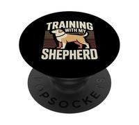 Dog Trainer Training With My Shepherd PopSockets Adhesive PopGrip