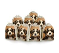 Dog Training Bunches Pocket Cotton And Hemp with Drawstring 8 Pieces Reusable Gift Bags Jewelry Pouch for Wedding DIY Craft Party (4.9 X 6.7 Inch)