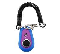 Dog Training Clicker - 2.28 Inch Small Medium Large Pet Clicker | ABS Stainless Steel Pet Training Supplies - Two Colour Oval Clickers with Wrist Strap Producing Crisp Sound for Obedience Recall Barki